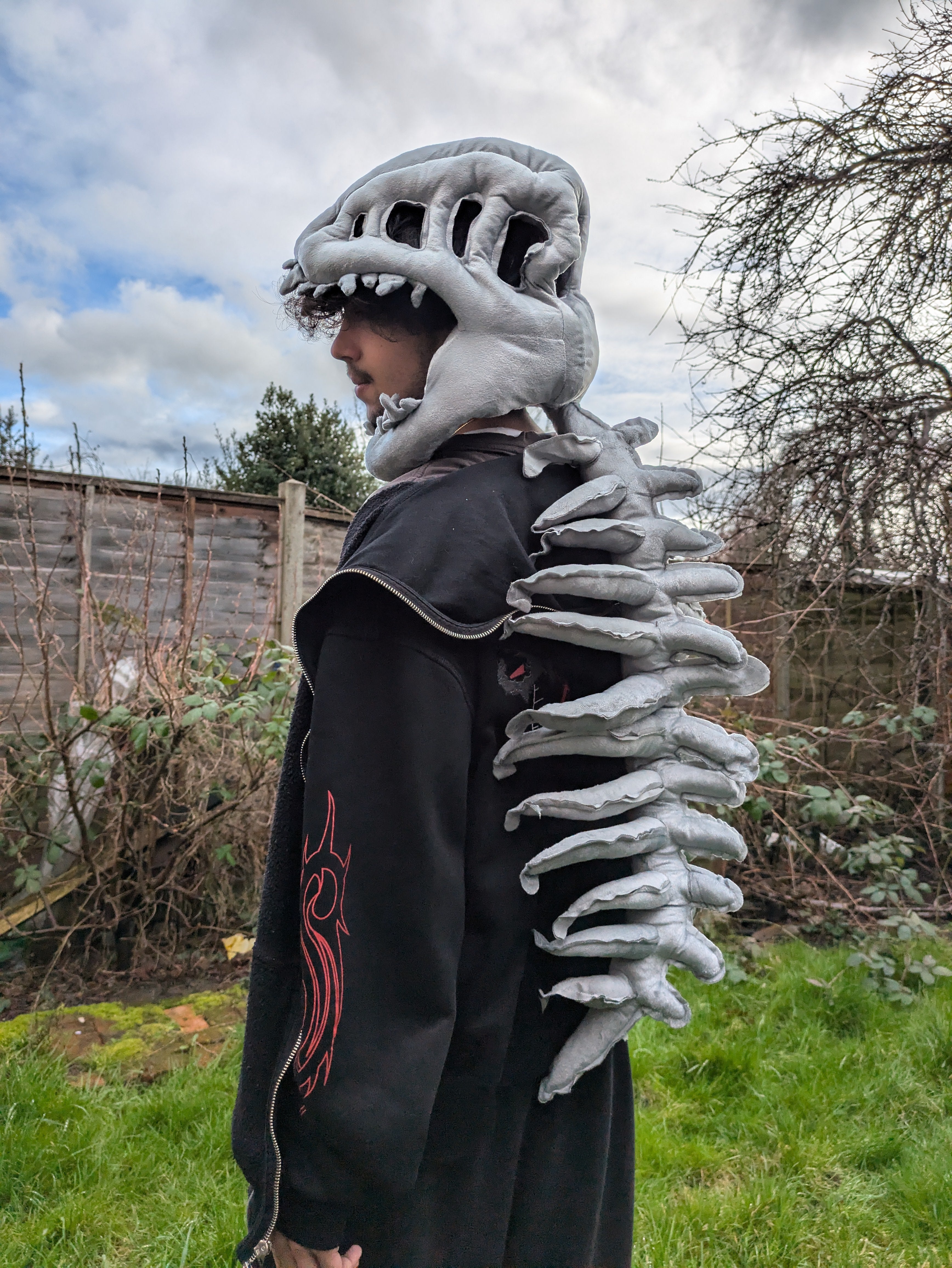 SillyDino Skeleton Dinosaur Plush Spine – Giant Wearable Stuffed Toy