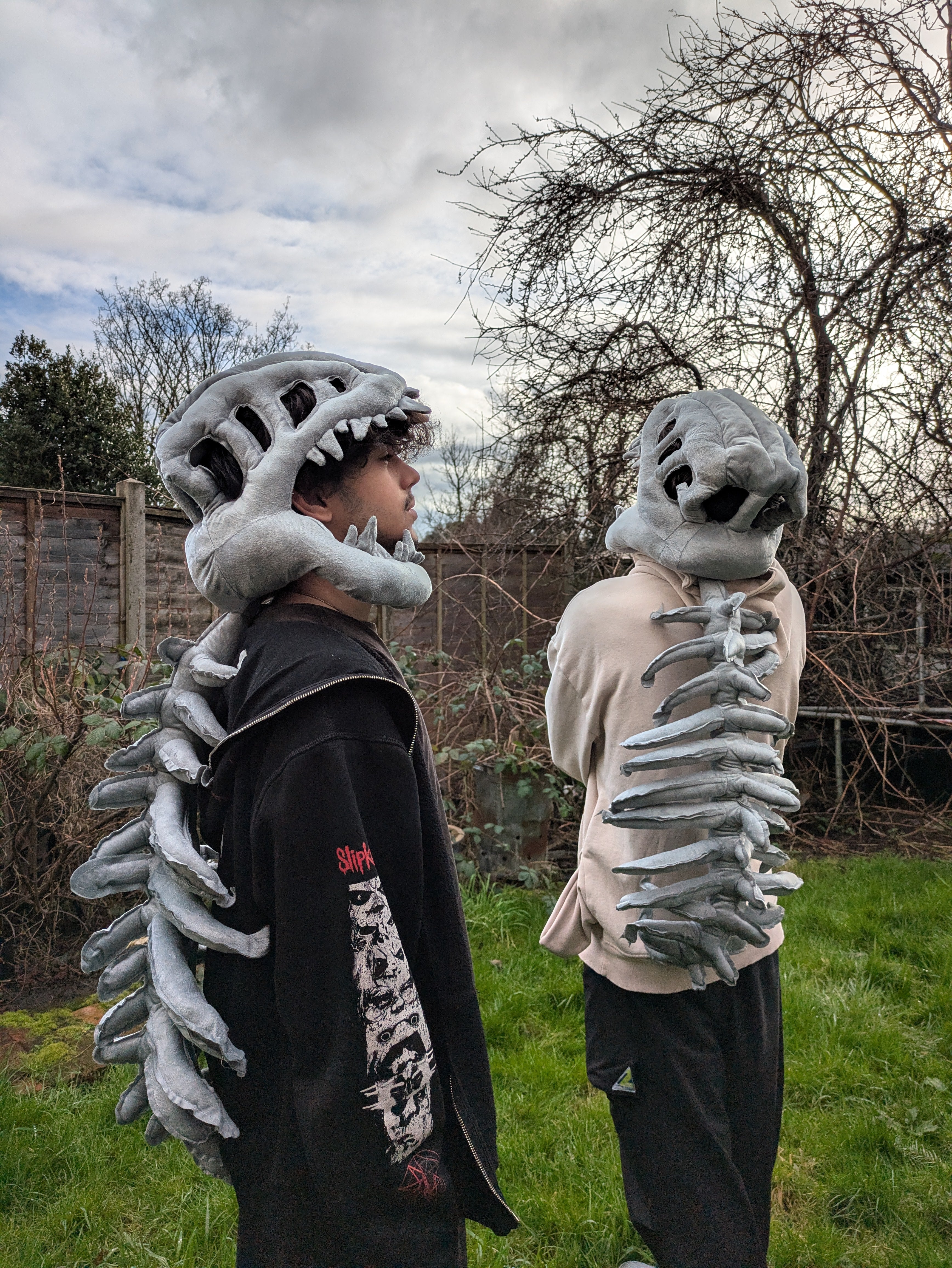 SillyDino Skeleton Dinosaur Plush Spine – Giant Wearable Stuffed Toy