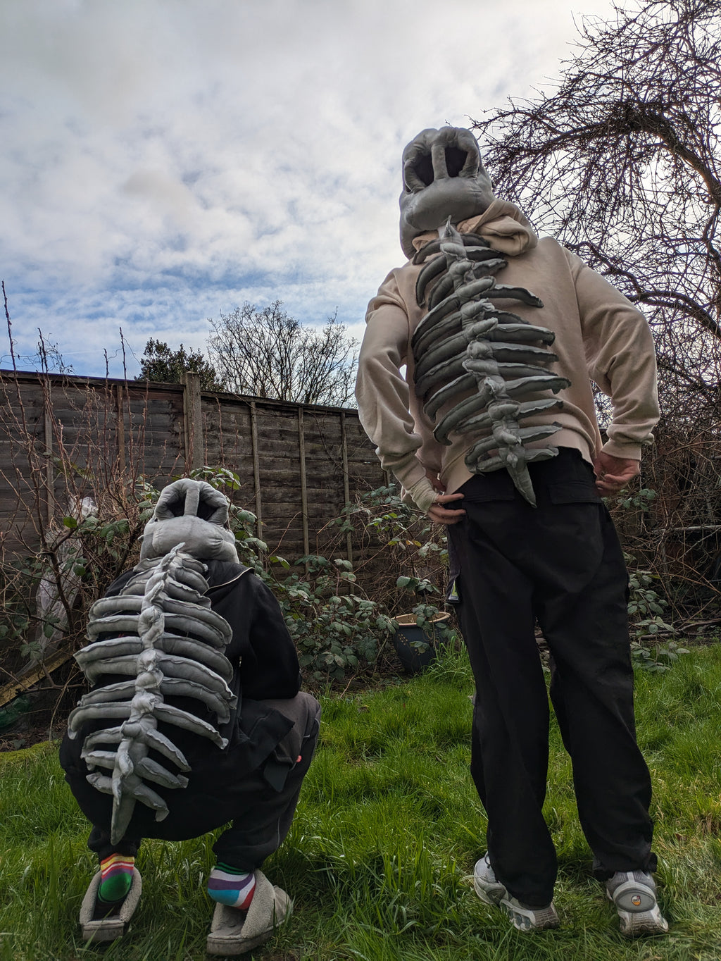 SillyDino Skeleton Dinosaur Plush Spine – Giant Wearable Stuffed Toy