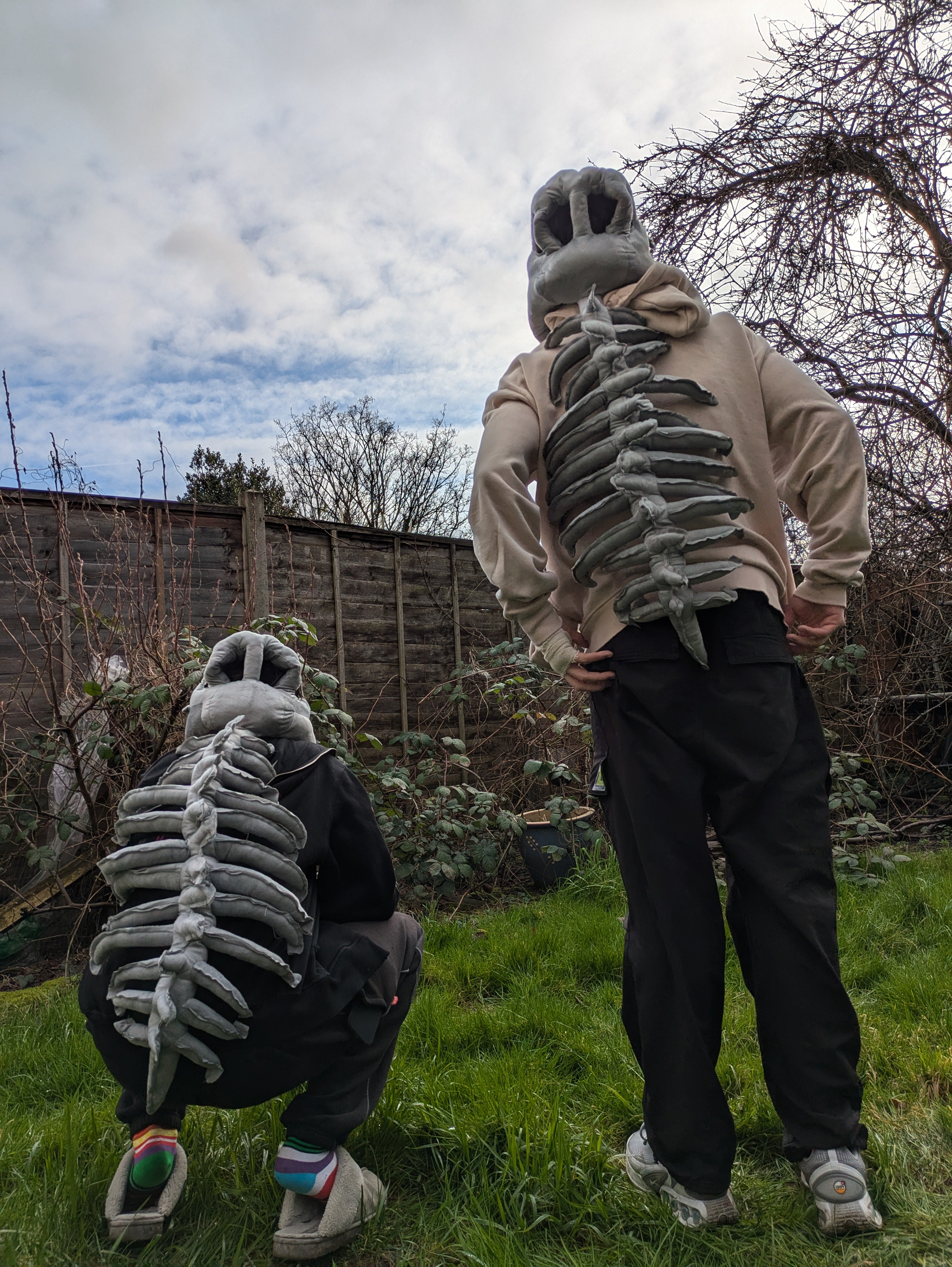 SillyDino Skeleton Dinosaur Plush Spine – Giant Wearable Stuffed Toy